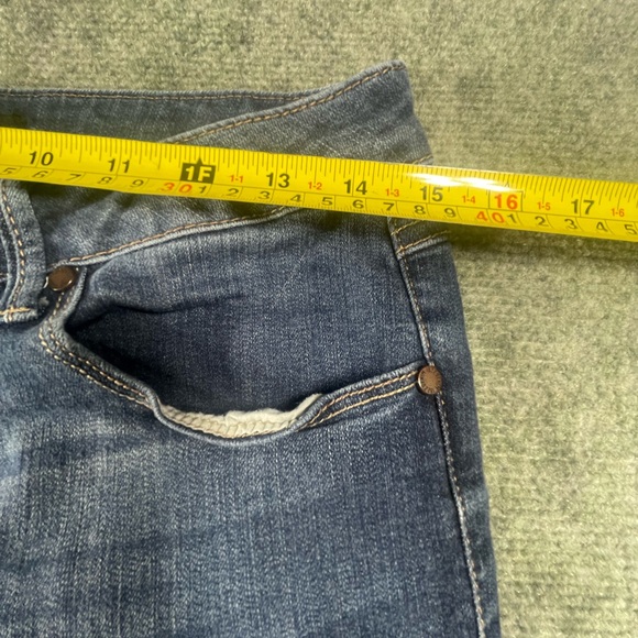 1822 Denim Blue Skinny Jeans with Button-Hem Detail - Picture 4 of 10